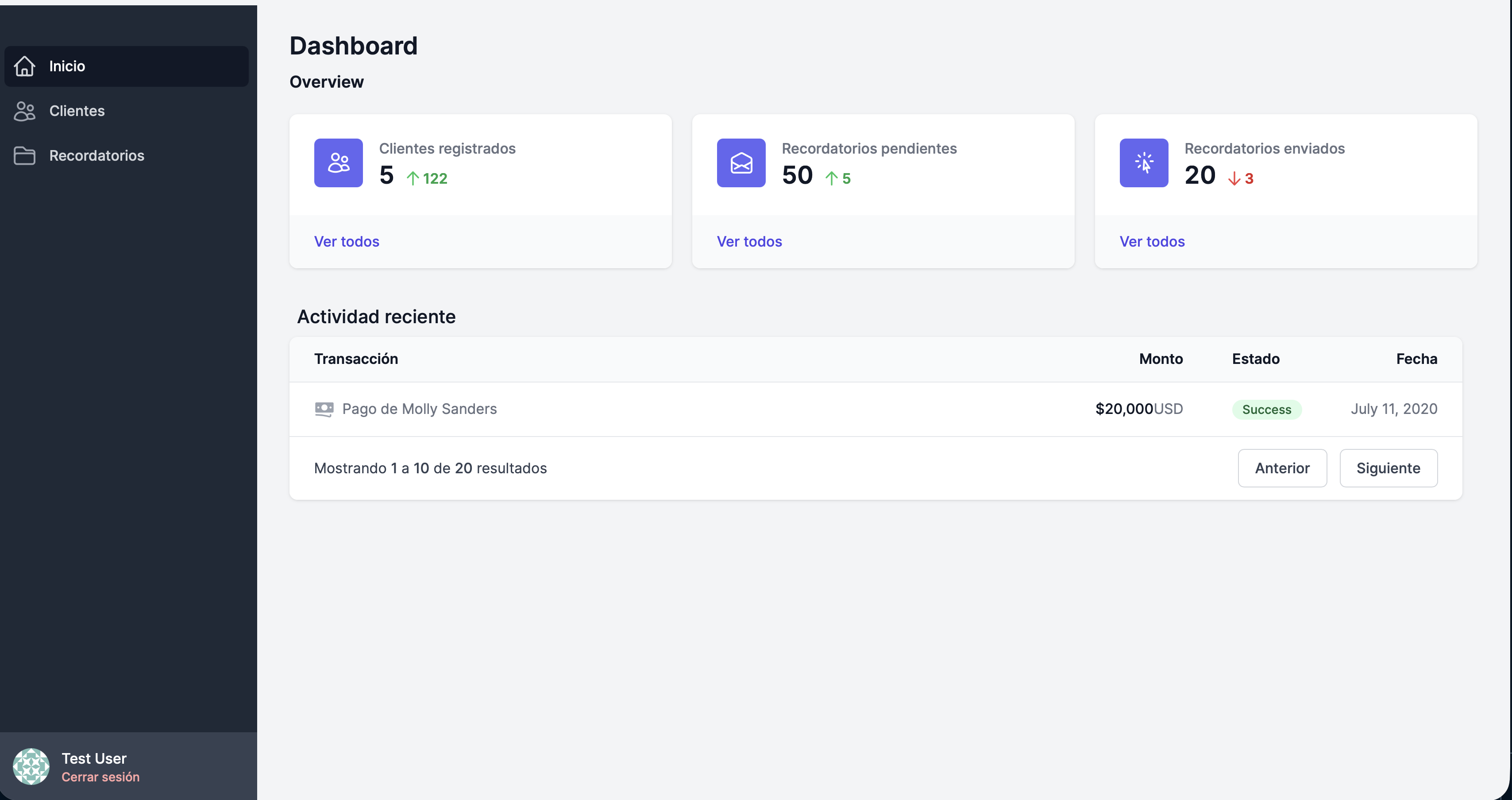 Sistema de Recordatorios